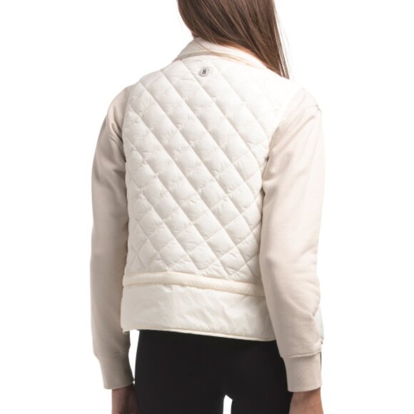 Bogner Elina Drop-waist Padded Vest In Sea Shell - Picture 2 of 4